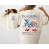 Custom Year Gen X 2 Side T-shirt, 1965-1980 Gen X 2 Side Proud Member Flag Shirt V0 Style001