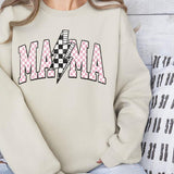 Checked Mama Crewneck Sweatshirt