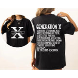 Custom Year Generation X Memories 2 Side T-shirt, Gen X 1965-1980 Shirt V8