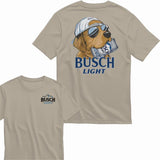 Busch Light Hunting Dog 2 Sided Cotton T-shirt for Men and Women, Tshirt Streetwear Breathable Crewneck Style001