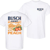 BUSCH LIGHT, BEER, Busch Light Peach Scenic T-Shirt, Comfort Colors Shirt, Casual Graphic Round Neck T-shirt for Summer, Fashion Top for Daily Wear