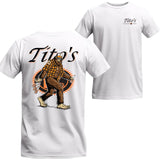 Bigfoot Titos Handmade Vodka 2 Sided Graphic Printed Shirt, Tito shirt, Menswear Top Underwear