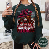 Dr Pepper Addict T-Shirt Streetwear Crewneck Made to Order, Menswear Cotton Top, Medium Comfort, Casual Retro Soda Drink Enthusiast Shirt