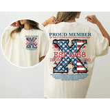 Custom Est.Year Flag FAFO Gen X 2 Side T-shirt, Gen X Shirt, Raised On Hose Water Neglect FAFO Generation 1965-1980 Shirt