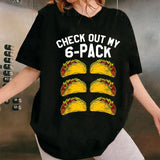 6 Pack Fitness Taco Funny Mexican Gym Top for Taco Lovers T-Shirt  Sweater Hoodie Style001