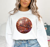 Basketball Graphic Printed Sweatshirt, Basketball Gameday Tee, Disco Basketball Sports Shirt, Basketball mama, girly, mom, Cheer Basketball season, Fu
