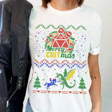 Dragons Christmas Party Sweatshirt, Christmas Sweatshirt For DnD Fans, Polyhedral Dice Xmas Hoodie, Merry Critmas Sweater, Dungeons and Dragons Christ