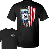 Busch Light Logo Flag T-Shirt, Summer T-Shirt, Full Color T-Shirt, Unisex T-Shirt, For Men, For Women, Gift For All Style001