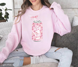 Coquette Diet Coke Sweatshirt, Floral Diet Coke Sweatshirt, Cute Baby Pink Bow Sweatshirt, Trendy Soda Can With Roses