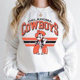 47. Oklahoma State Cowboys Vintage NCAA Sweatshirt, University Team Apparel Gift, Classic Sportswear for Football Fans