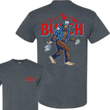 Bigfoot Busch Light Double Sided Tee Classic Cotton Tops Men's Crewneck T-shirt Menswear Collar Style001
