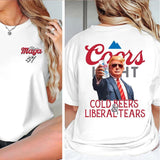 Coors Light, Funny Trump Coors Light 2 Sided T-shirt, Christmas T-shirt with beer, Perfect for outings and holidays, Unisex for Men and For Women Style001