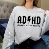 ADHD Shirt, Highway To Hey Look a Squirrel Sweatshirt, Mental Health Crewneck, Funny Saying Graphic Tees, ADHD Awareness Tshirt, Gifts for Friends