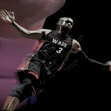 Dwyane Wade Statue Funny Parody Miami Basketball D Wade Lebron James Chris Bosh Custom Graphic Tee T-Shirt Streetwear Vintage Style001