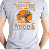 Duck hunting It's the only time it's not awkward to get a Woodie in front of your friends T-shirt Tee men funny t shirt