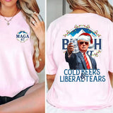 Cold Beers Liberal Tears Funny Trump Busch Light Unisex Shirt, Trump Busch light shirt for men and women