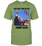 Cleatcraze They Can'T Take Me Out Trump 2024 T Shirt