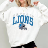 Detroit Football Sweatshirt, Detroit Football Fan Sweatshirt, Game Day Sweatshirt, Football Crewneck, Gift For Fan Fabric Loose Clothing Unisex