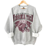 49. Virginia Tech Hokies Vintage NCAA Sweatshirt, University Sports Gear, Classic Football Team Apparel Gifts
