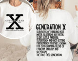 Custom Year Gen X Memories 2 Side T-shirt, Generation X 1965-1980 Shirt V9