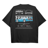 Drive in Style Car-Themed T-Shirts, F40 BluePrint T-Shirt, F40 BluePrint Technical Specs Shirt, Ride the Style, Racing Sport Car Shirt Menswear Top