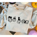 Cute Dnd Shirt, Dnd with Black Cat Sweatshirt, DM shirt, Dungeons and Dragons cat shirt, D20 shirt, D&D wizard, Dnd cats and dice shirt, DnD merch, Dnd gifts