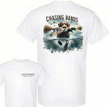 Chasing Band Duck Hunting Cotton T-Shirt, Funny Hunting Summer Unisex Shirt, Dog Hunt Clothing, For Men, For Women