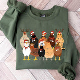 Christmas Chickens Crewneck Sweatshirt, Hoodie, T-shirt