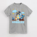 Dad Life Father's T-Shirt, Bluey Dad Mum Unisex T-Shirt, Shirts for Mens Women, Best Gift T-Shirt
