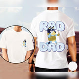 Bluey Rad Dad T-Shirt, Bluey Shirt  Bandit Shirt, Gift For Dad  Bluey Hawaiian Shirt, Bluey Dad Life Shirt, Bluey Family Shirt