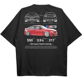 Drive in Style Car-Themed T-Shirts, F80 M3 Black T-Shirt, F80 M3 Technical Specs T-Shirt, Racing Shirt, Sport Car Shirt Menswear Top Menswear Top