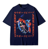 Cowboy Bebop Adult New T-shirt - Character Collage In Kanji Box tshirt Cotton Decoration