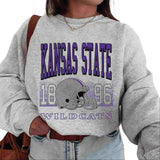 40. Kansas State Wildcats Retro NCAA Football Shirt, University Sports Apparel, Classic Cotton Fan Gift for Men