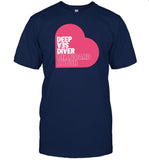deep sea diver pink billboard heart shirt