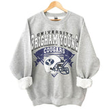 BYU Cougars Vintage NCAA Sweatshirt, Brigham Young University Sport Shirt, Classic Gift for Football Fans, Unisex Comfort Wear, T-Shirt Style Style001
