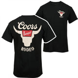 Coors Banquet Rodeo Horns Logo Front And Back Print T-shirt - Your Size Here - All-gender Fits - Multiple Colorways - Multiple Style Options - Adventure Ready