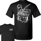 Busch Light Fishing Scene With Dog & Cooler 2 sided T-Shirt, Hunting T-Shirt, For Men, For Women Style001