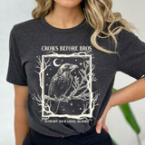 Crows before Bros, Support Your Local Murder, Vintage Halloween Shirt, Crow Lover Gift, Raven Shirt, Withy Vibes, Gothic Shirt