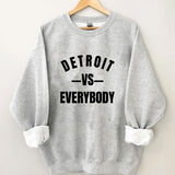 Detroit Vs Everybody Sweatshirt, Vintage Style Detroit Football shirt, Game Day Pullover, Sunday Football