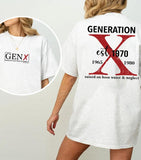 Customize Proud Gen X 2 Side Shirt Raised On Hose Water And Neglect T-Shirt, Vintage Inspired Shirt, Funny Saying Shirt, Sarcasm Quotes Shirt, Humorou