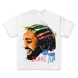 Drake For All The Dogs White Graphic T-Shirt, Solid colors are %100 cotton