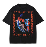 Cowboy Bebop Adult New T-shirt - Character Collage In Kanji Box tshirt Cotton Decoration