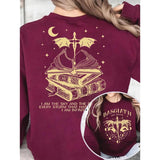 Basgiath War College 2 Sided Sweatshirt, Fourth Wing Sweatshirt, Bookish Dragon Rider Shirt, Book Lover T-Shirt, Bookish Merch, Booktok Sweater Casual