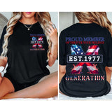 Custom Year Est.1977 Proud Member Generation Flag Gen X 2 Side T-shirt, Gen X Shirt, Generation 1965-1980 Shirt Style001