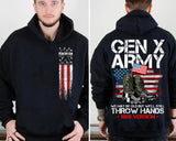 (HOODIE) Gen X customized Gen X army Hoodie, Customize Gen X TShirt Raised On Hose Water And Neglect T-Shirt - Vintage Inspired Funny Saying Sarcasm Quotes Shirt - Fit, Casual