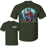 Busch Light -Beer- igfoot- Sasquatch & Busch Light beer T-shirt , Casual Graphic Round Neck T-shirt for Summer, Fashion Top for Daily Wear, T shirt Fo