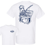 Busch Light Fishing Scene With Dog & Cooler 2 sided T-Shirt, Hunting T-Shirt, For Men, For Women Style001