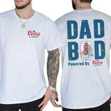 Coors Lite Dad Bod Powered By Coors Light T-shirt 2-Sided, Beer Drink Shirt, Drinking Tees For Men, Funny Drink Top for Daddy, Classic Cotton Menswear Style001