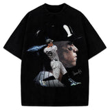 Aaron Judge New York Custom Comic Style Baseball Custom Graphic T-Shirt Crewneck Cotton Menswear Top Style001