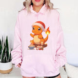 Charmander Christmas Sweatshirt, Charmander Xmas Shirt, Charmander Santa Christmas Sweatshirt, Charmander Sweatshirt, Anime Sweatshirt, Christmas Char